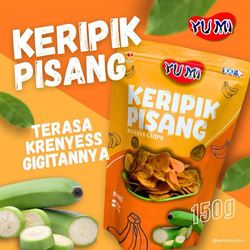 

150gr KERIPIK PISANG SEHAT, MANIS, RENYAH Snacks Kripik Makanan Cemilan Crispy Food