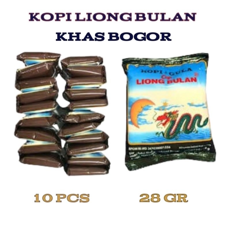 

Kopi liong bulan khas bogor isi 20 pcs (KOPI +GULA)