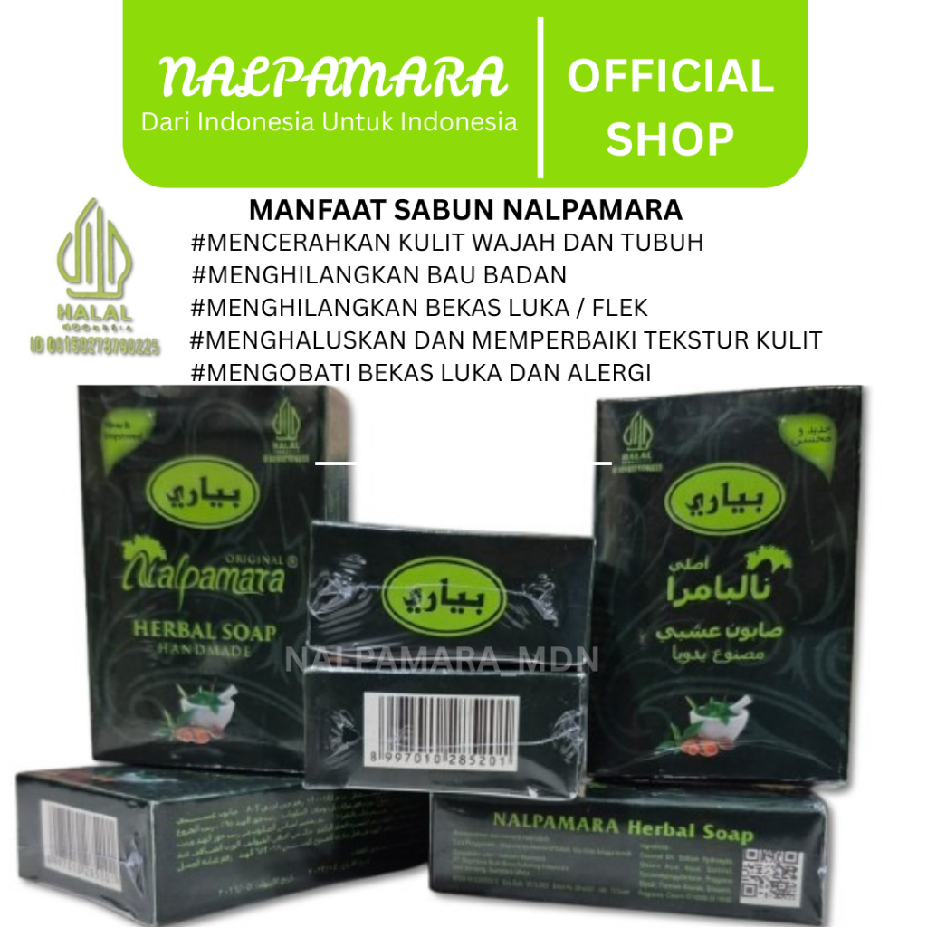 Sabun  NALPAMARA ORIGINAL HALAL BPOM 75gr Sabun Arab Herbal Soap Whitening Soap