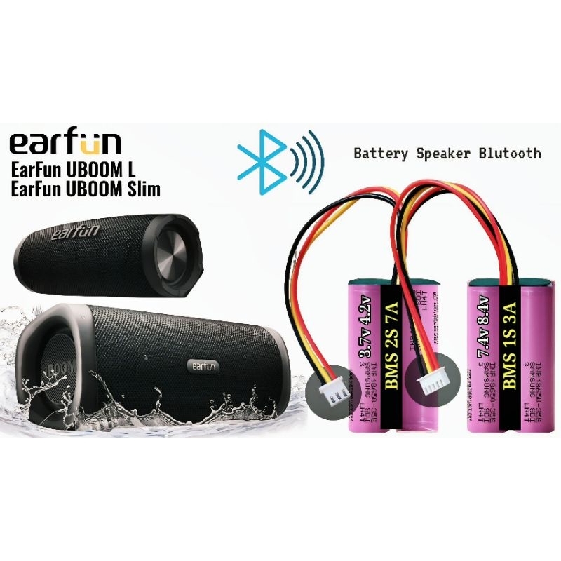 Battery EarFun UBOOM L/Slim BMS 1S 2S 3A 7A 3500 mAh Hig Capacity.
