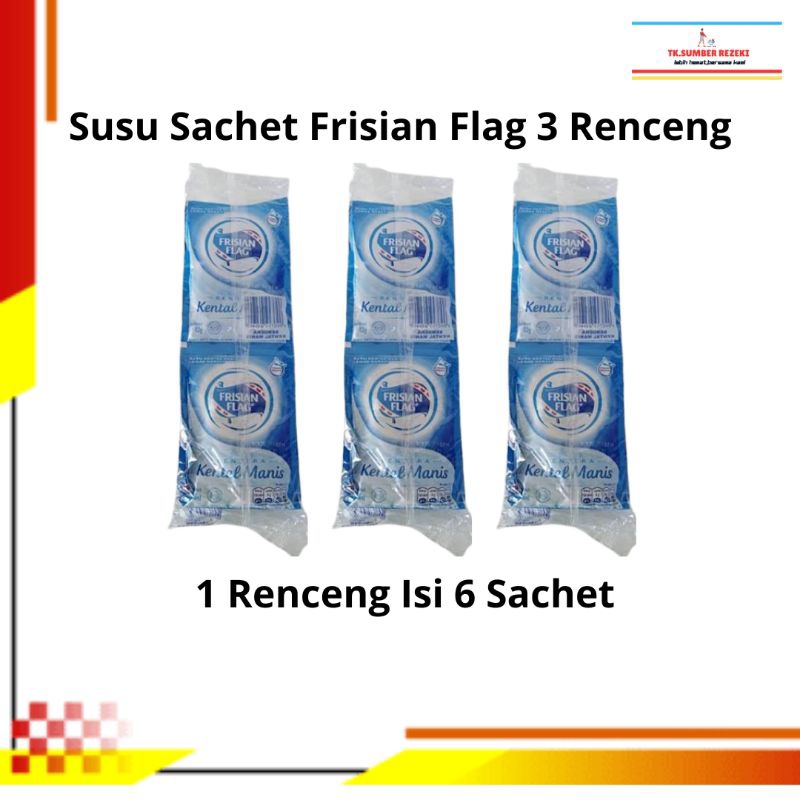

[PAKET HEMAT ISI 3] Susu Sachet Putih Frisian Flag 1 Renceng Isi 6 Pcs PROMO MURAH
