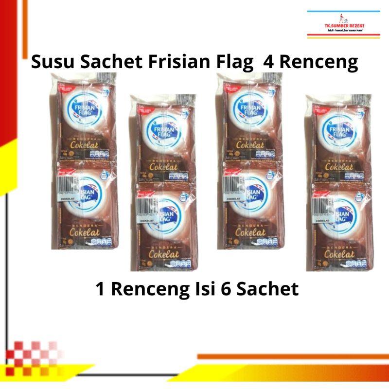 

[PAKET HEMAT ISI 4] Susu Sachet Coklat Frisian Flag 1 Renceng Isi 6 Sachet PROMO MURAH