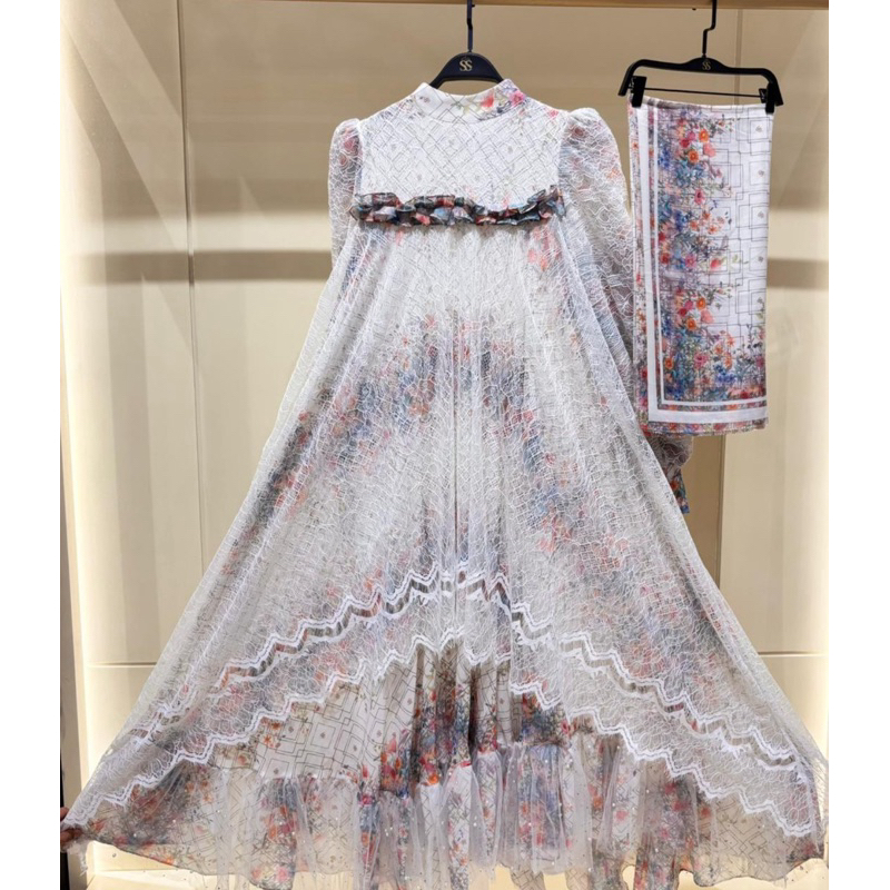 gamis blossom herlin kenza set hijab shella saukia