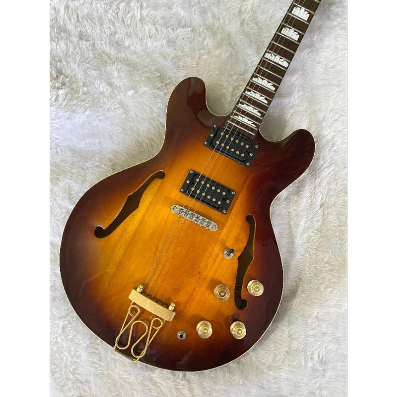 Gitar Epiphone Semi Hollow Body sunbrust custom