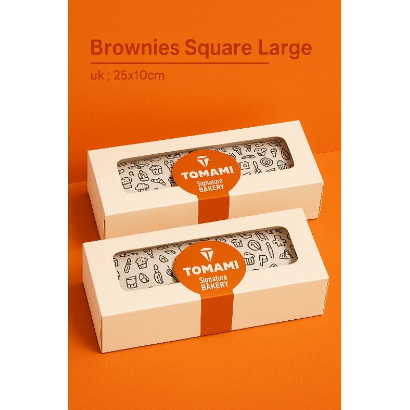 

Brownies panggang ukuran besar , Brownies square Large 25x10cm