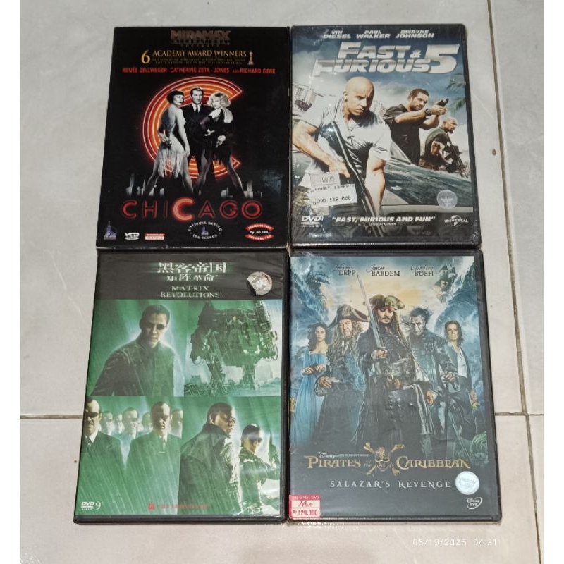 VCD & DVD CHICAGO / FAST & FURIOUS 5 / MATRIX REVOLUTIONS / PIRATES OF THE CARIBBEAN-Salazar Revenge