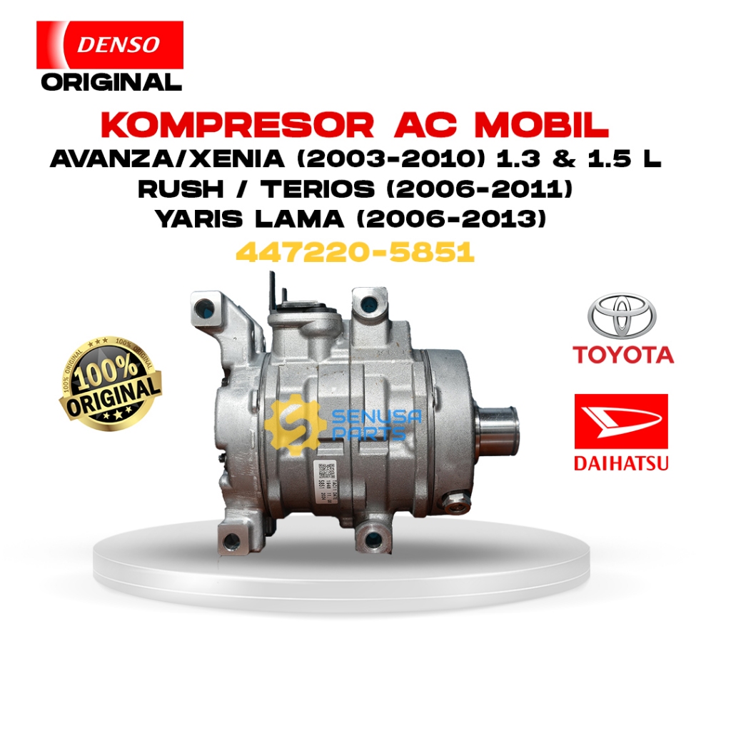 Kompresor AC Avanza Xenia Terios Yaris  Ori Denso 447220-5851