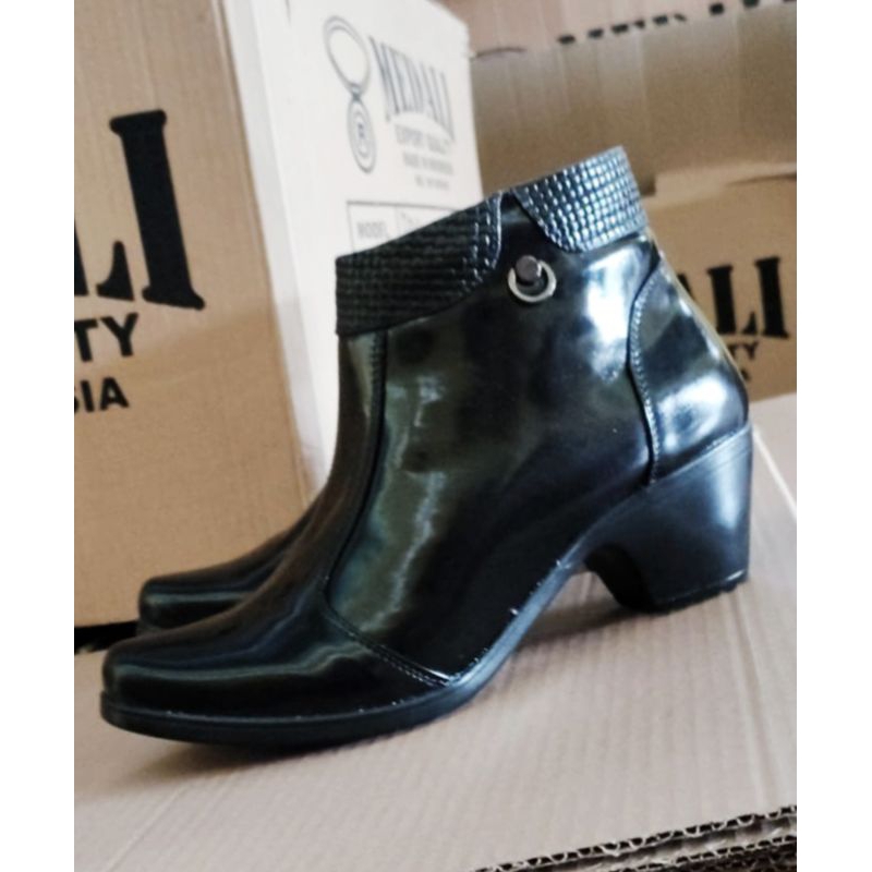 Sepatu Wanita PDH Booth Mengkilap Sepatu Wanita Kulit Asli