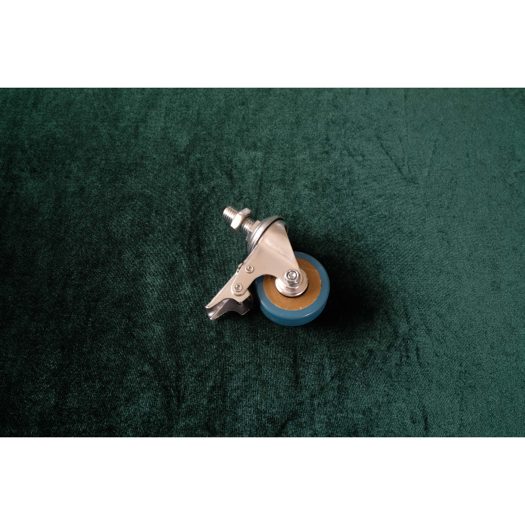 Roda Troli / Roda Meja Mesin / Roda Lemari drat 2 inch hidup + rem