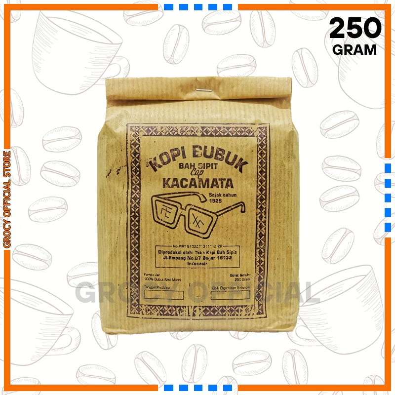 

Kopi Bubuk Bah Sipit Cap Kacamata 250 Gram Tanpa Gula