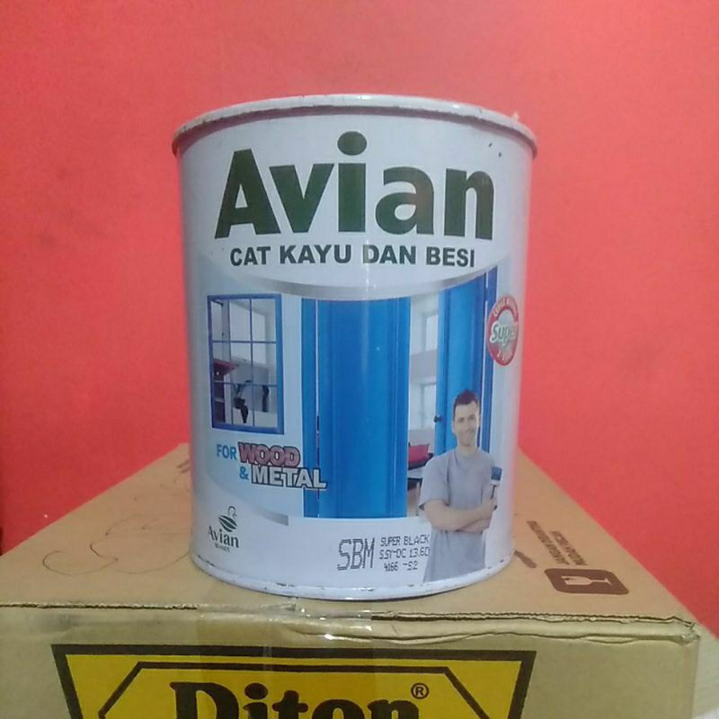 

AVIAN CAT MINYAK, cat kayu. besi SUPER WHITE/BLACK DOF