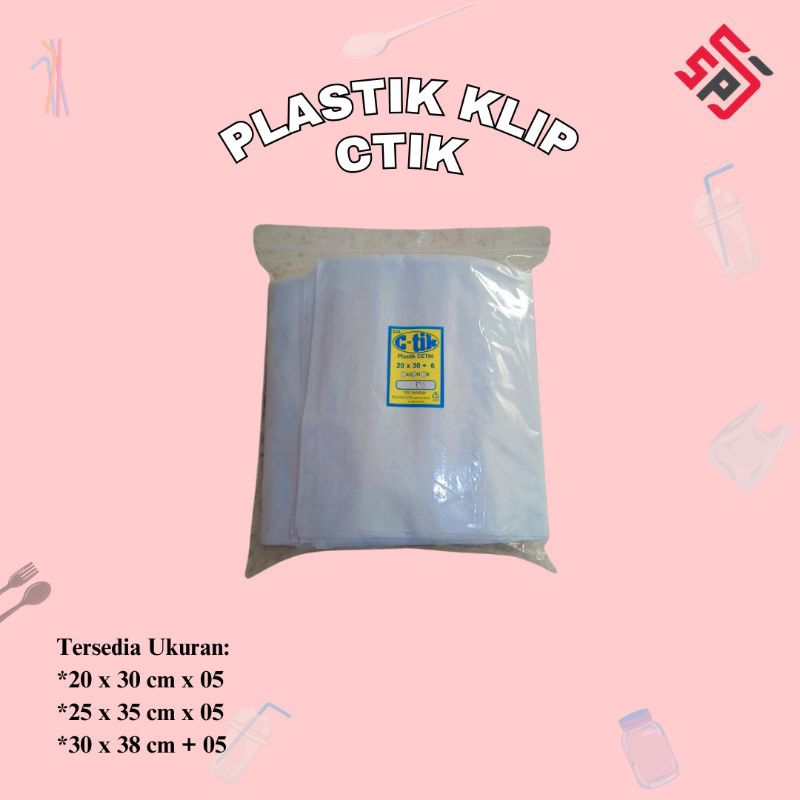 Plastik C-Tik Putih Tebal/Plastik HD Plong/Plastik Zipper/Plastik Ziplock/Plastik Baju