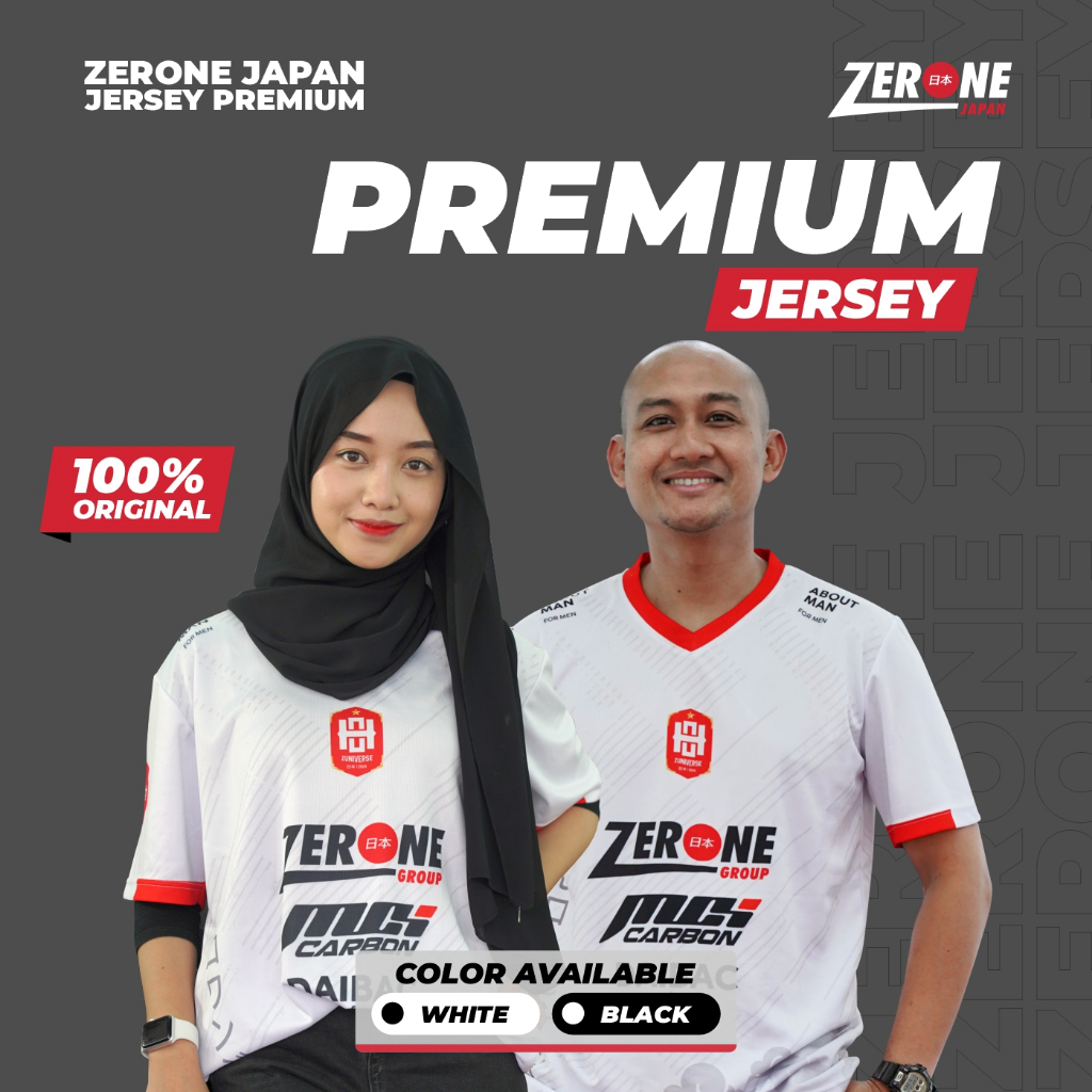 Kaos Jersey Baju Balap Dry Fit Full Sablon Printing Premium Zerone Japan