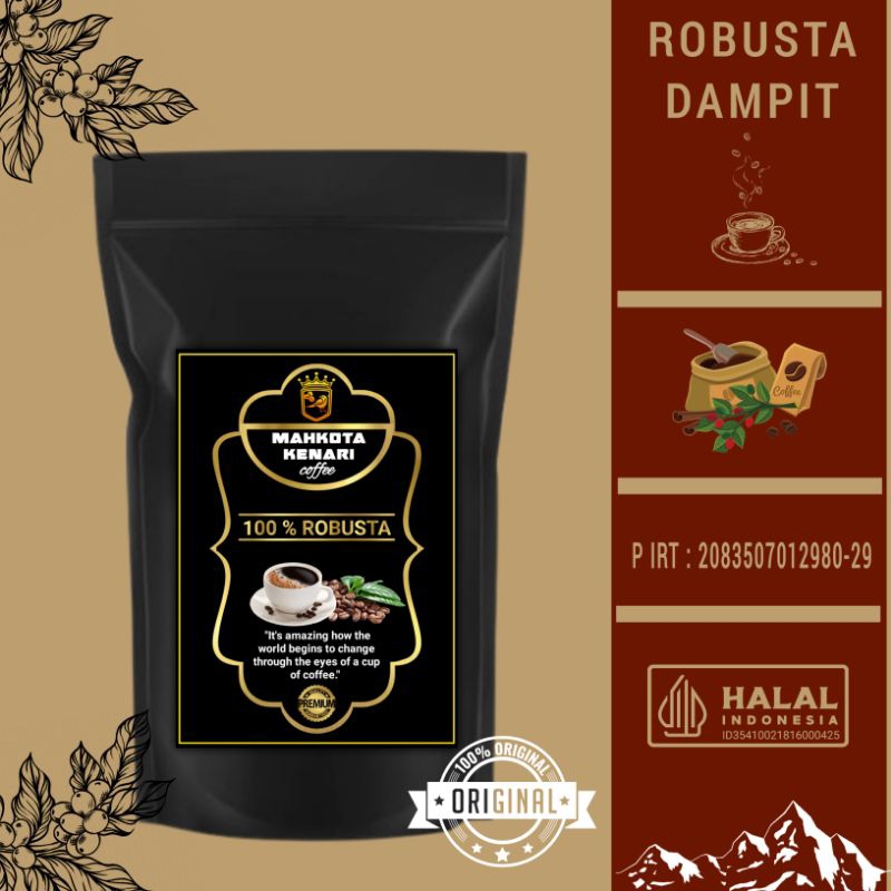 

Kopi Bubuk Mahkota Kenari Premium 100 % Robusta Tanpa campuran