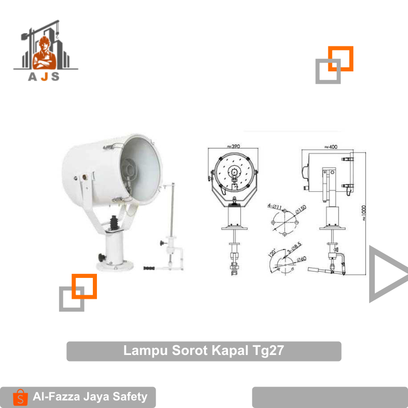 Lampu Sorot Kapal Tg27 - Marine Searchc Light Lampu Sorot Kapal Tg27 Original