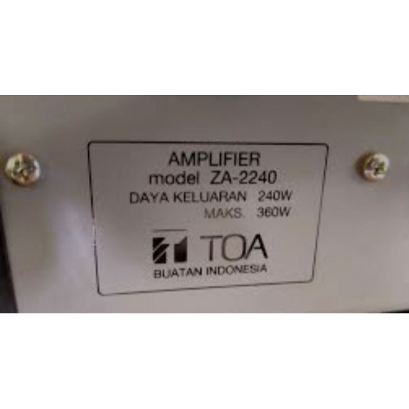 Amplifier TOA ZA 2240 Original Second