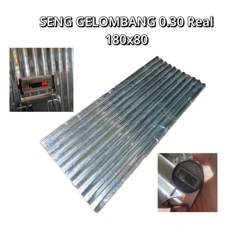 SENG GELOMBANG GALVANIS 0.30 ASLI 180X80
