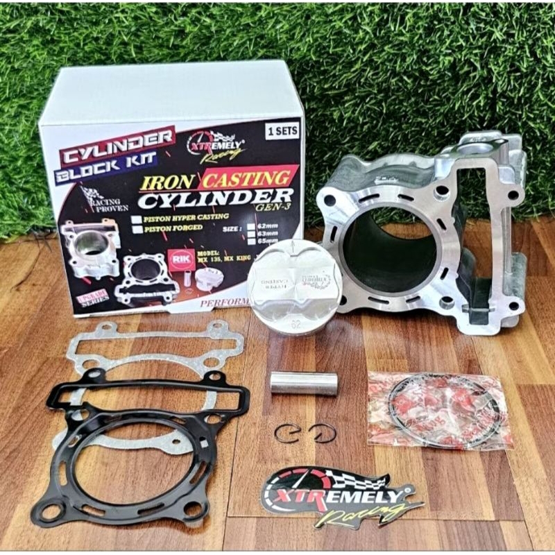 BLOK BORE UP SIZE 62MM YAMAHA JUPITER MX / VIXION / MX KING / R15 V2 / MX NEW SIZE XTR RACING