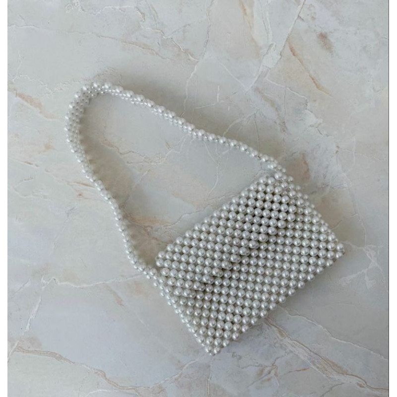 Tas mutiara. tas manik manik. tas lucu. muat hp. slempang . ootd