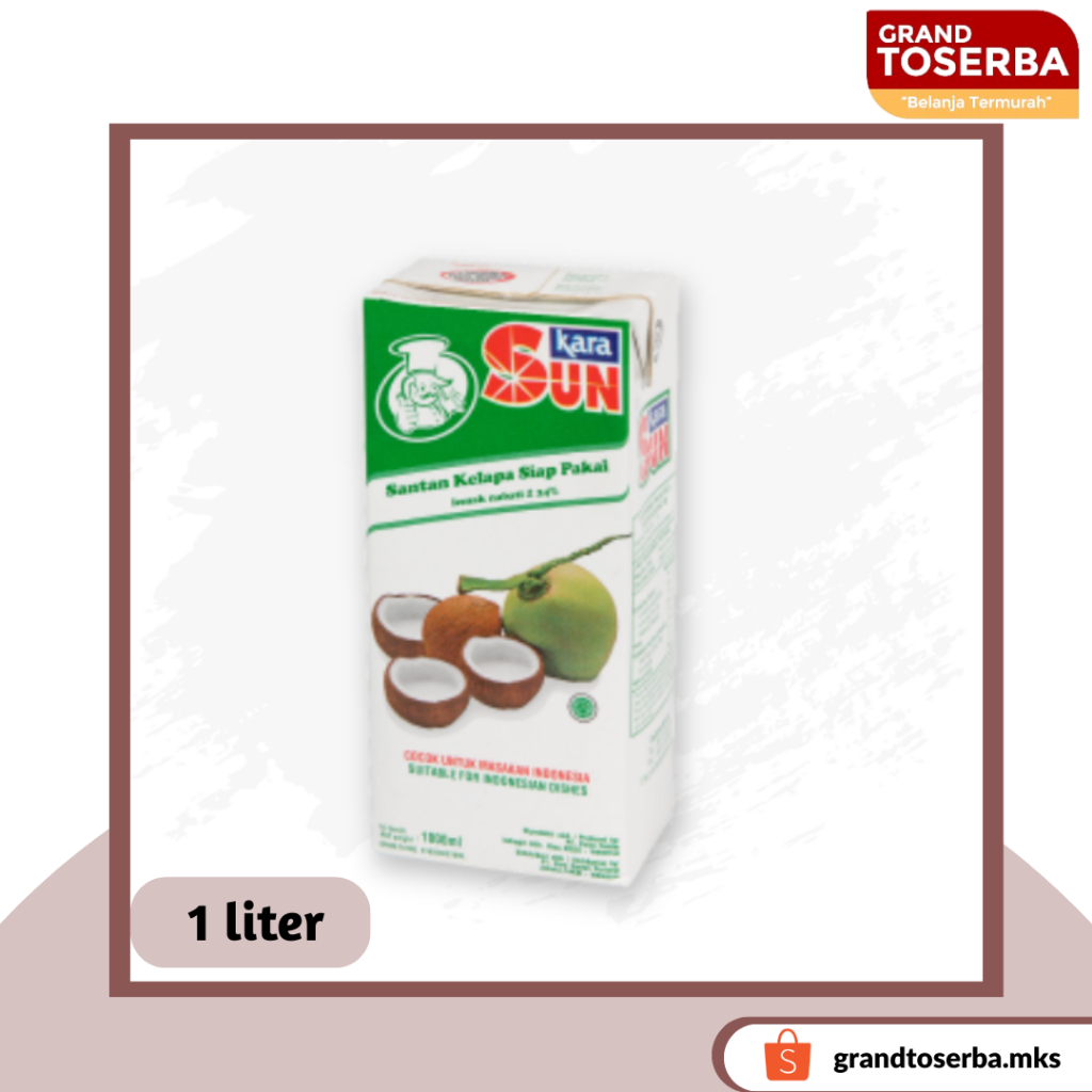 

Sun KARA Santan Kelapa Siap Pakai 1000 ml/1 liter
