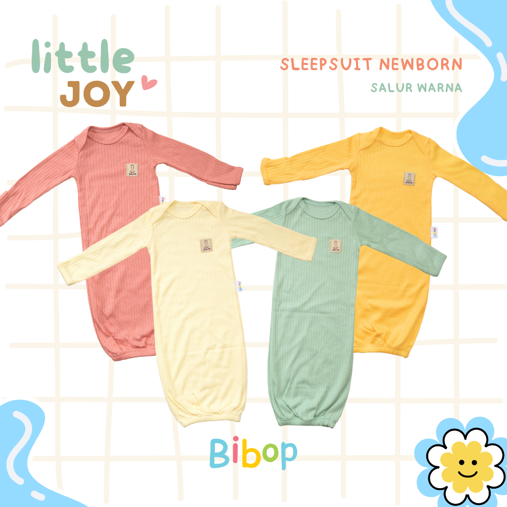 Bibop Baju Bayi Anak Newborn Jumpsuit Terusan Tangan Panjang Salur Little Joy