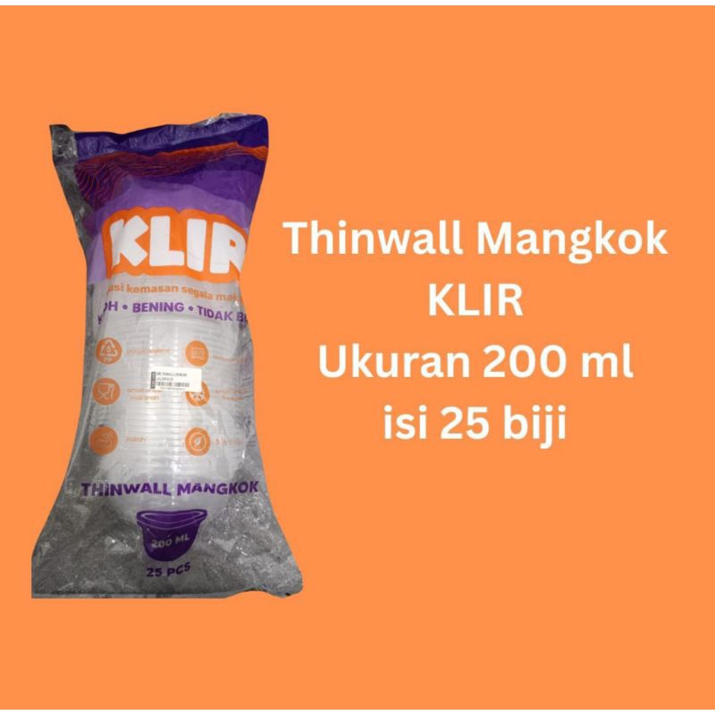 thinwall mangkok Klir 200ml