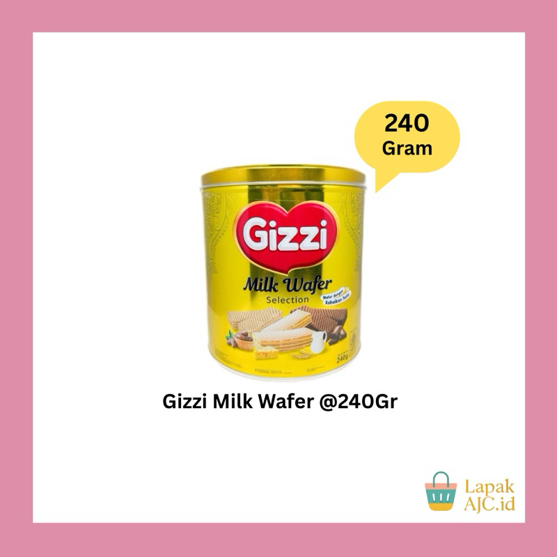 

Gizzi Milk Wafer @240Gr Susu Biskuit Wafer Kaleng