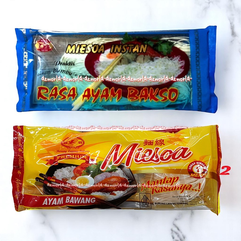 

Miesoa Instan 60gr Rasa Ayam Bawang Bakso Praktis Lengkap Minyak Bawang Bumbu Cabe Mie Soa Misoa Mi Soa