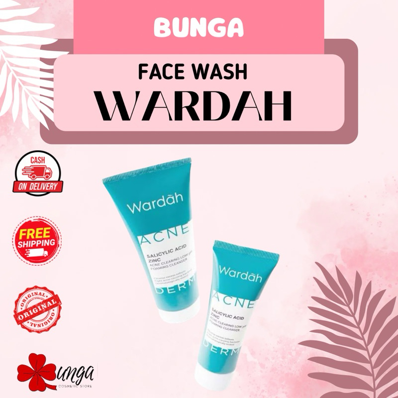 BUNGA- [50ML/100ML] Facial Wash Wardah Acnederm/ Sabun Cuci Muka Wardah Acne