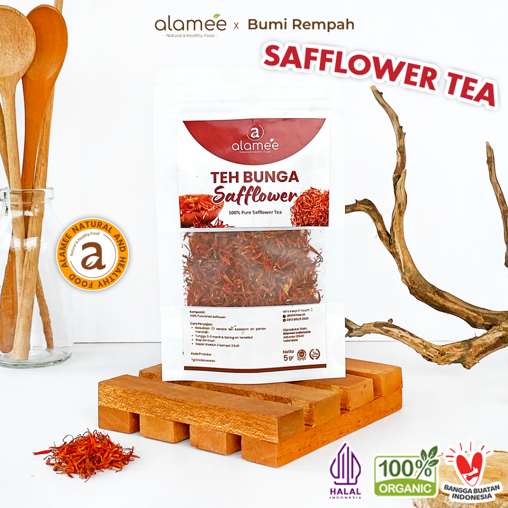 

ALAMEE Teh Bunga Safflower Herbal Tea Original Organik 5gr Alami Siap Seduh Minuman Sehat Organic