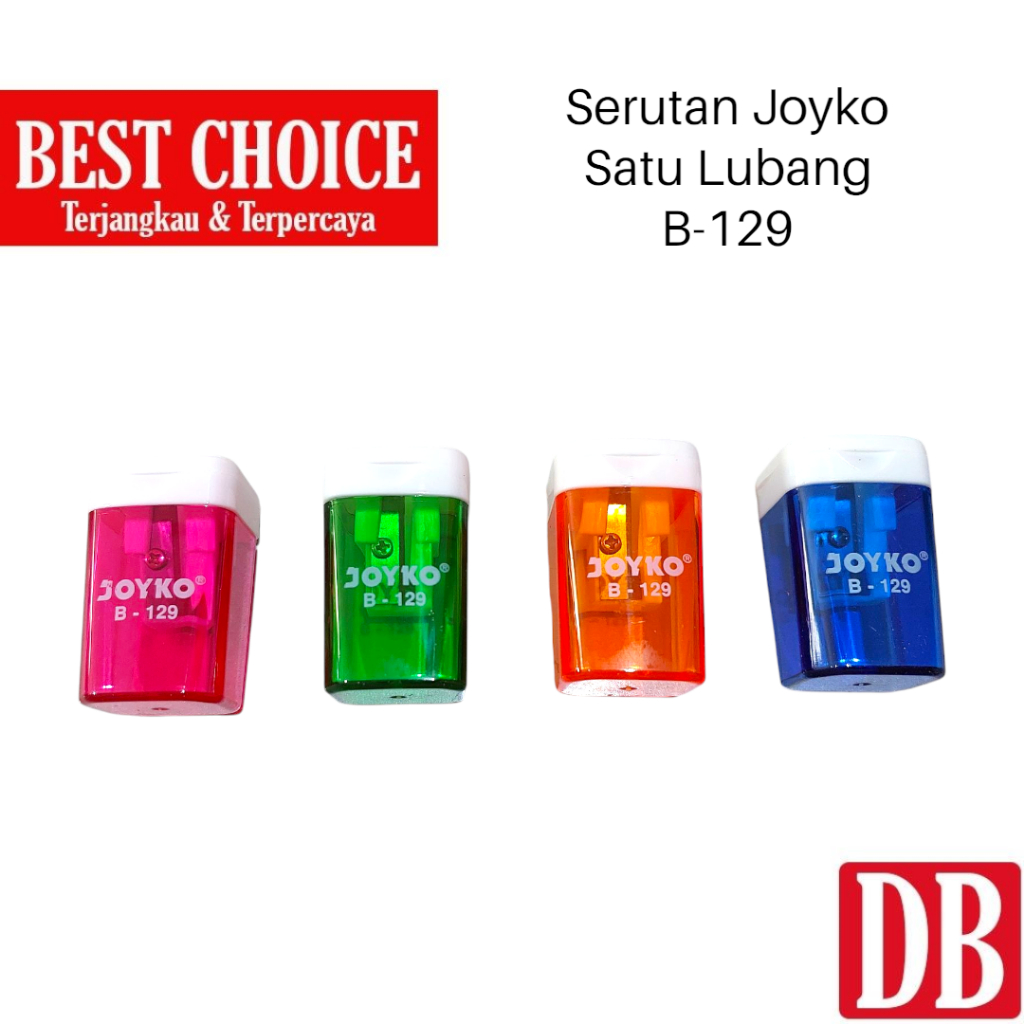 

Serutan / Rautan / Pencil Sharperner Satu Lubang Joyko B-129 (1 pcs)