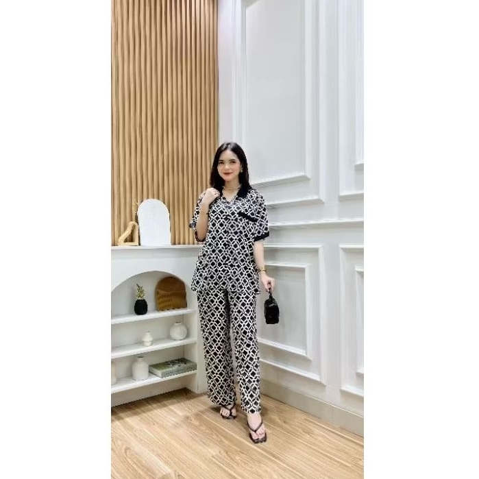 Piyama premium set baju tidur one set kanaya