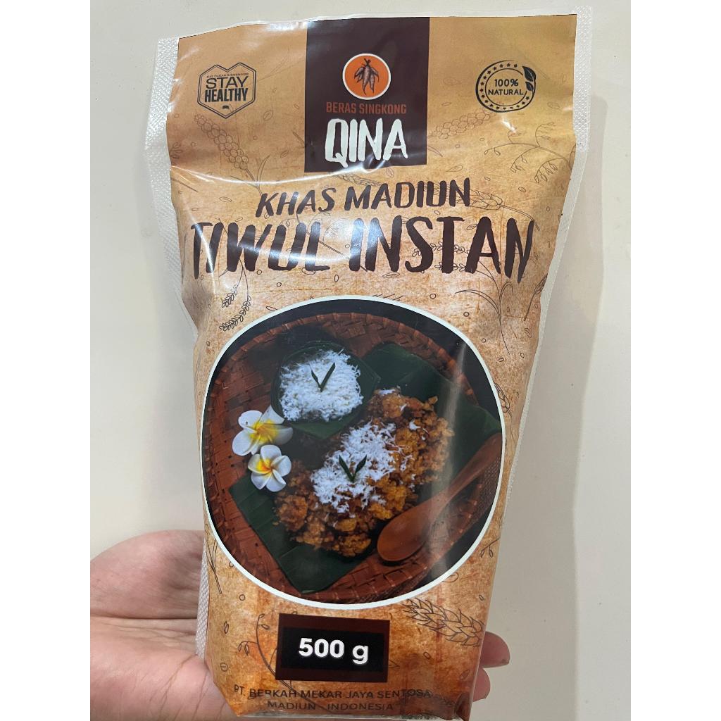

Beras Tiwul Instan Qina Tiwul Makanan Tradisional 500 Gram