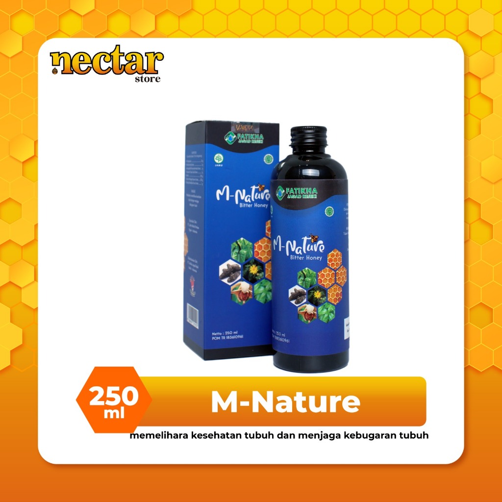 

M nature 250ml madu pahit madu hitam murni atasi kolestrol rematik hipertensi bpom