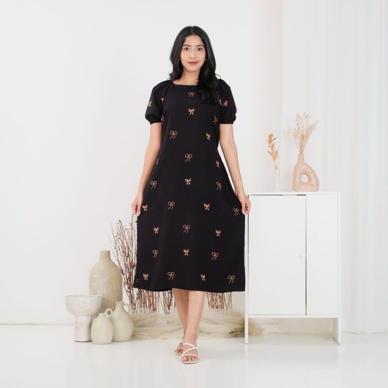 Daster Rayon Jumbo Ld 130 Lengan pendek serut busui