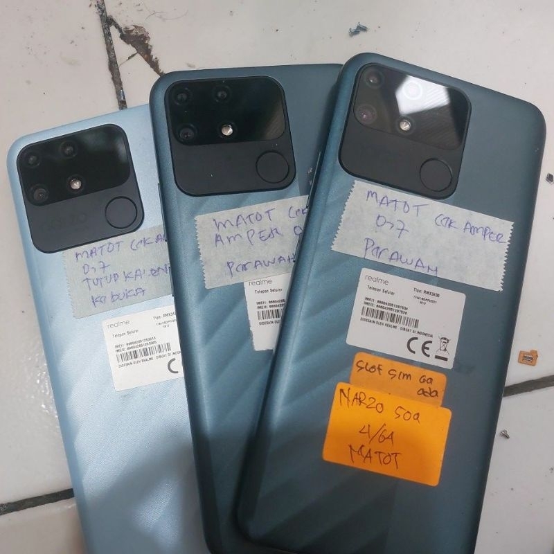 realme narzo 50a poin lcd,mesin matot,baca deskripsi