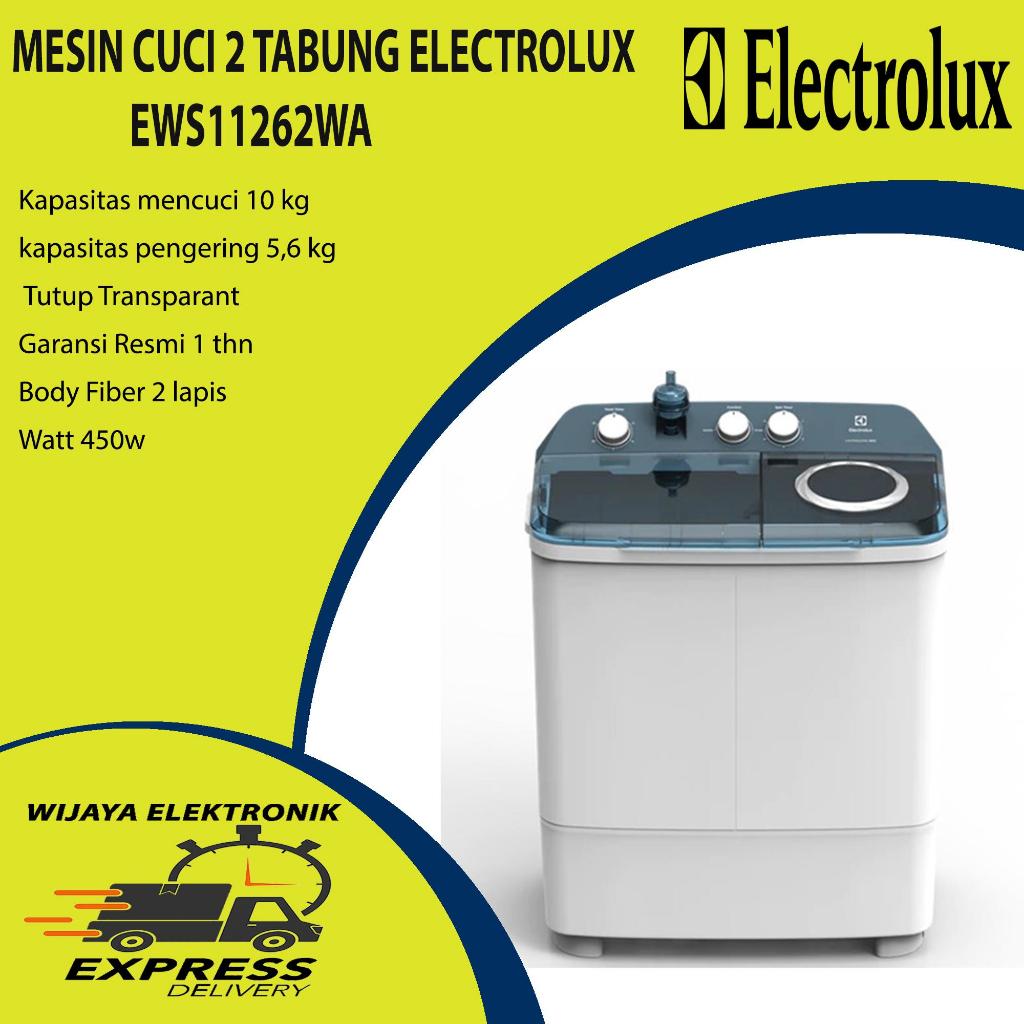 ELECTROLUX EWS11262WA / Mesin cuci 2 tabung 10kg electrolux ews11262wa