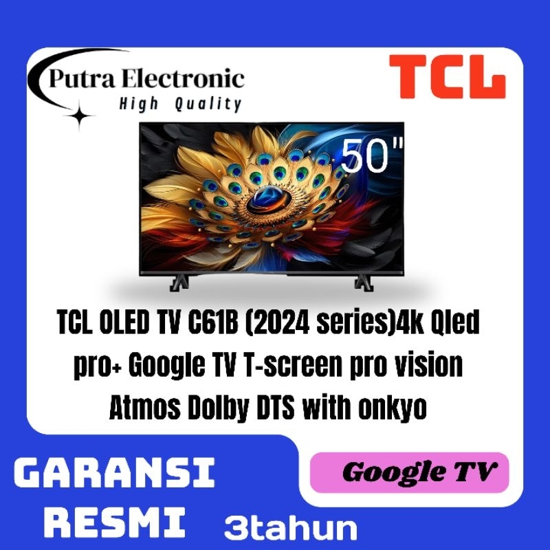 TCL 50C61B 4k QLED Google TV 50 inch 2024 series