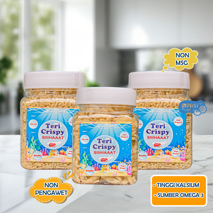 

TERI CRISPY MPASI NON MSG ANTI GTM Cemilan Anak non MSG / Teri Crispy anti GTM / Teri Crispy High Calcium