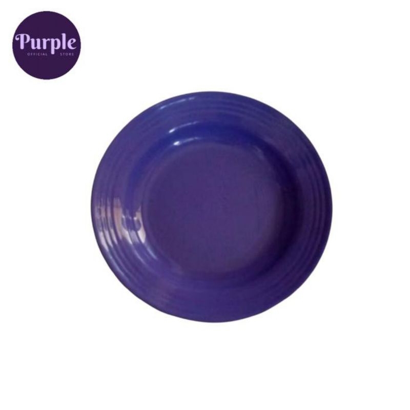 PIRING MAKAN PLASTIK BULAT UNGU