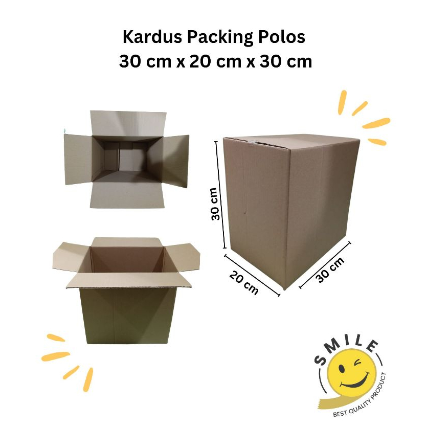 

Kardus Packaging / P 30 cm x L 20 cm x T 30 cm / Tebal dan Berkualitas