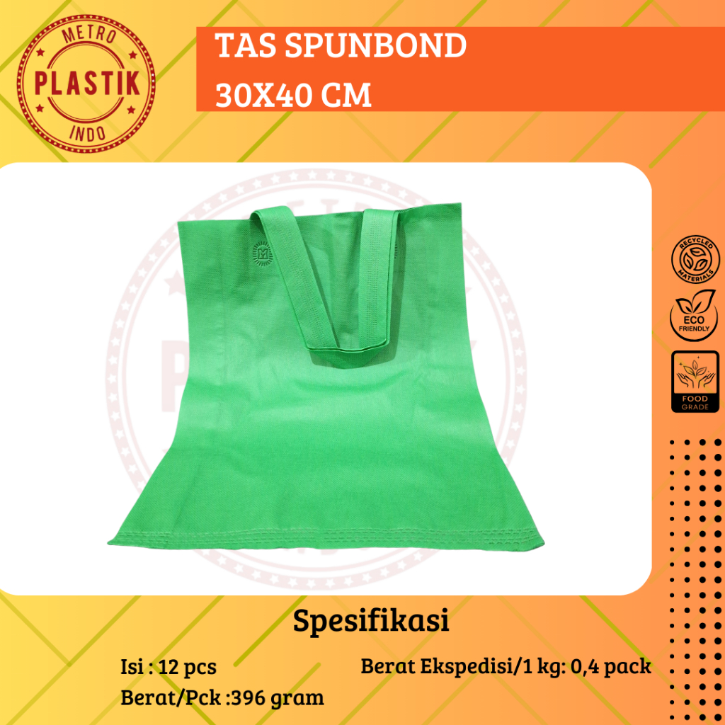 

Tas Kain 30x40 Isi 12pcs | Goodie Bag | Spunbond Handle 30 x 40