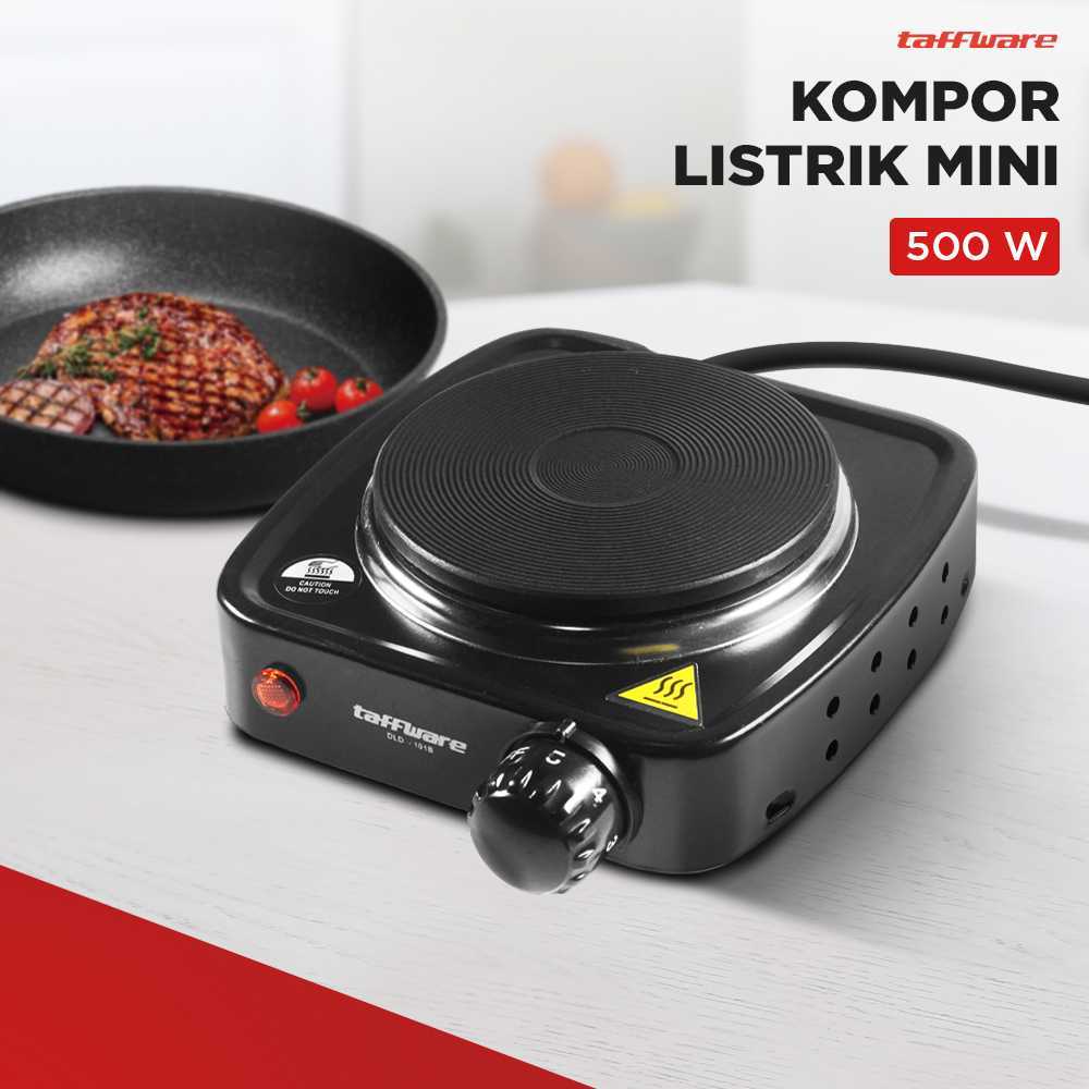 Taffware Kompor Listrik Portable 1 Tungku 500W Kompor Mini Hemat Listrik