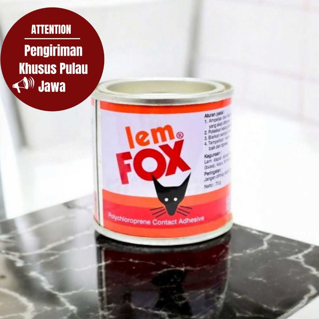 

Lem Kuning Fox 70 gr / lem serbaguna, sepatu, multiguna,sandal, karpet, lem fox 70gr, lem kuning 70