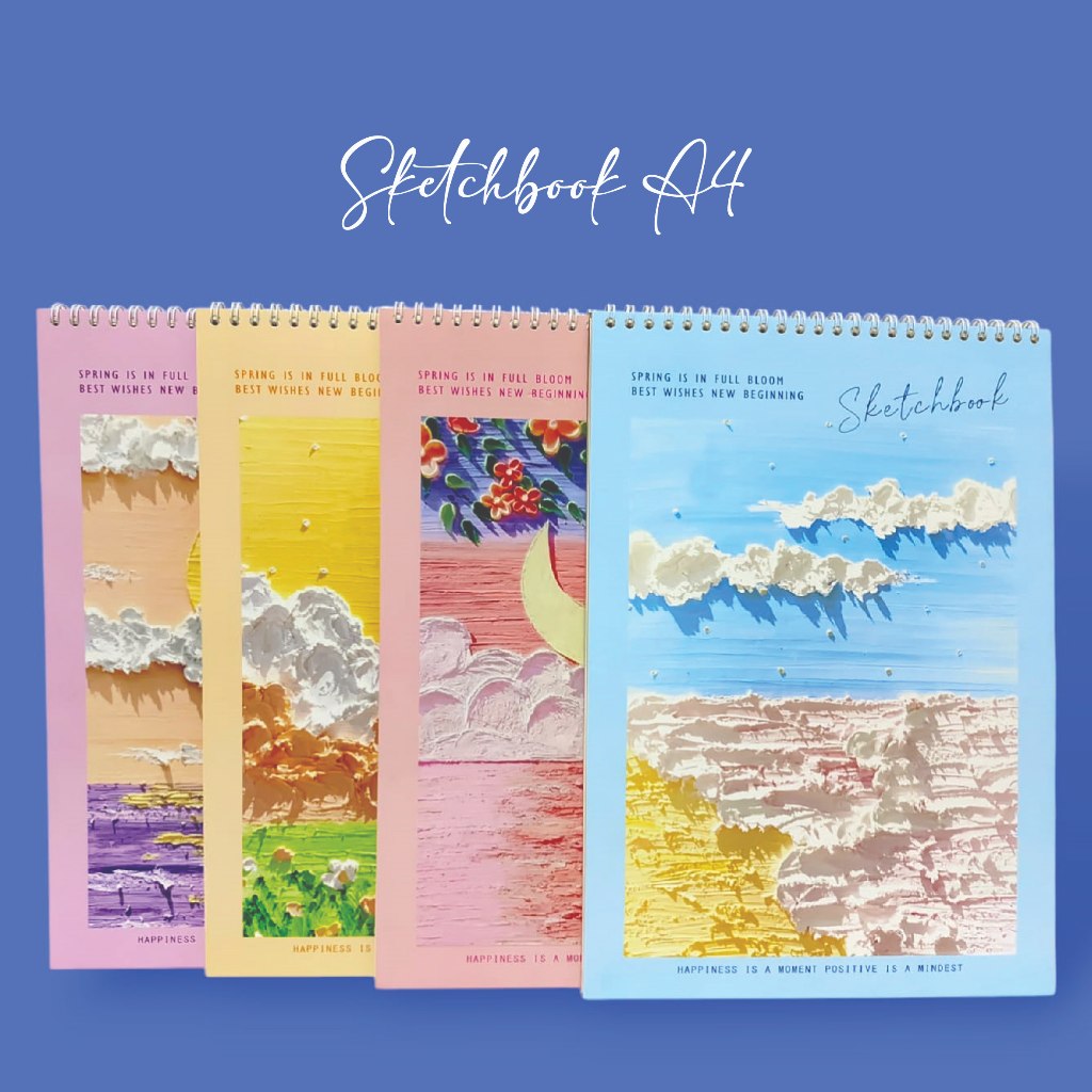 

Sketchbook A4 Buku Gambar A4 Buku Sketsa Vertikal Jilid Spiral 45 Lembar 90 Halaman