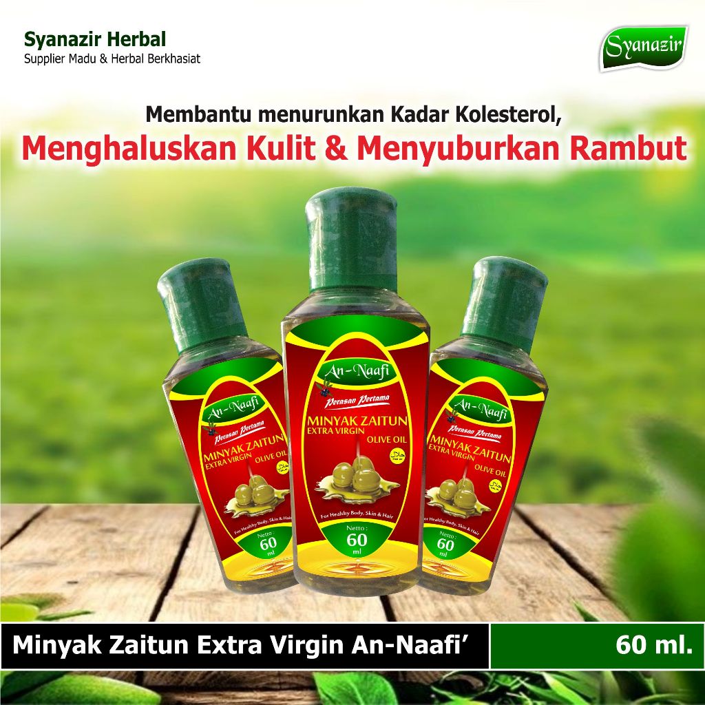 

Minyak Zaitun Extra Virgin Olive Oil An-Naafi 60 ml