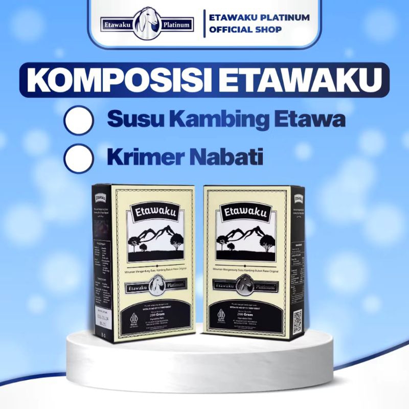 

Etawaku Platinum || Susu Kambing Segar Etawa Bubuk Krimer Nabati Atasi Masalah Pernafasan Asma Bronkitis Sesak Nafas