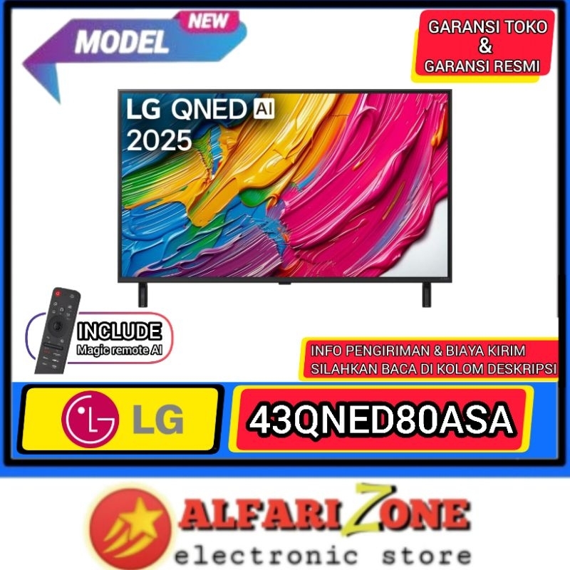 LG 43QNED80ASA Smart TV LG 43 inch QNED 4K UHD TV LG 43" 43QNED80