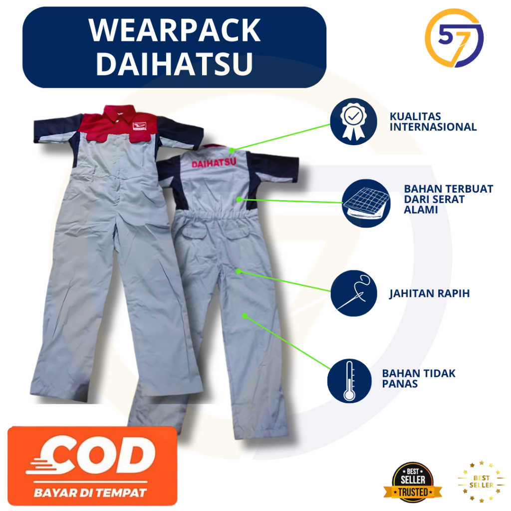 Wearpack Daihatsu | Seragam Daihatsu | Wearpack Safety | Seragam Bengkel | Seragam Pria Daihatsu