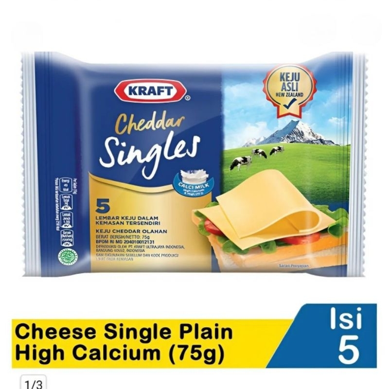 

Kraft Keju Single Tinggi Kalsium 5 Lembar